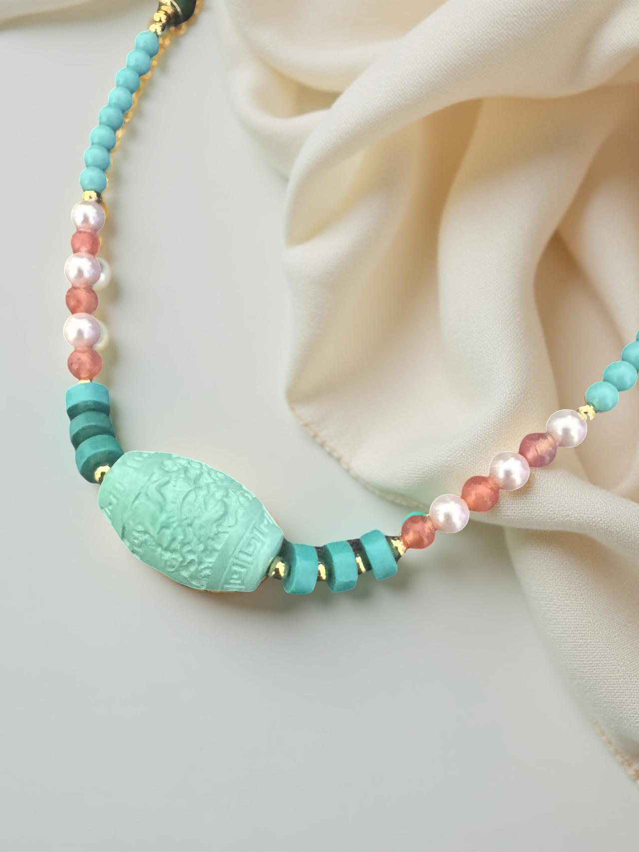 Tibetische Halskette aus Türkis