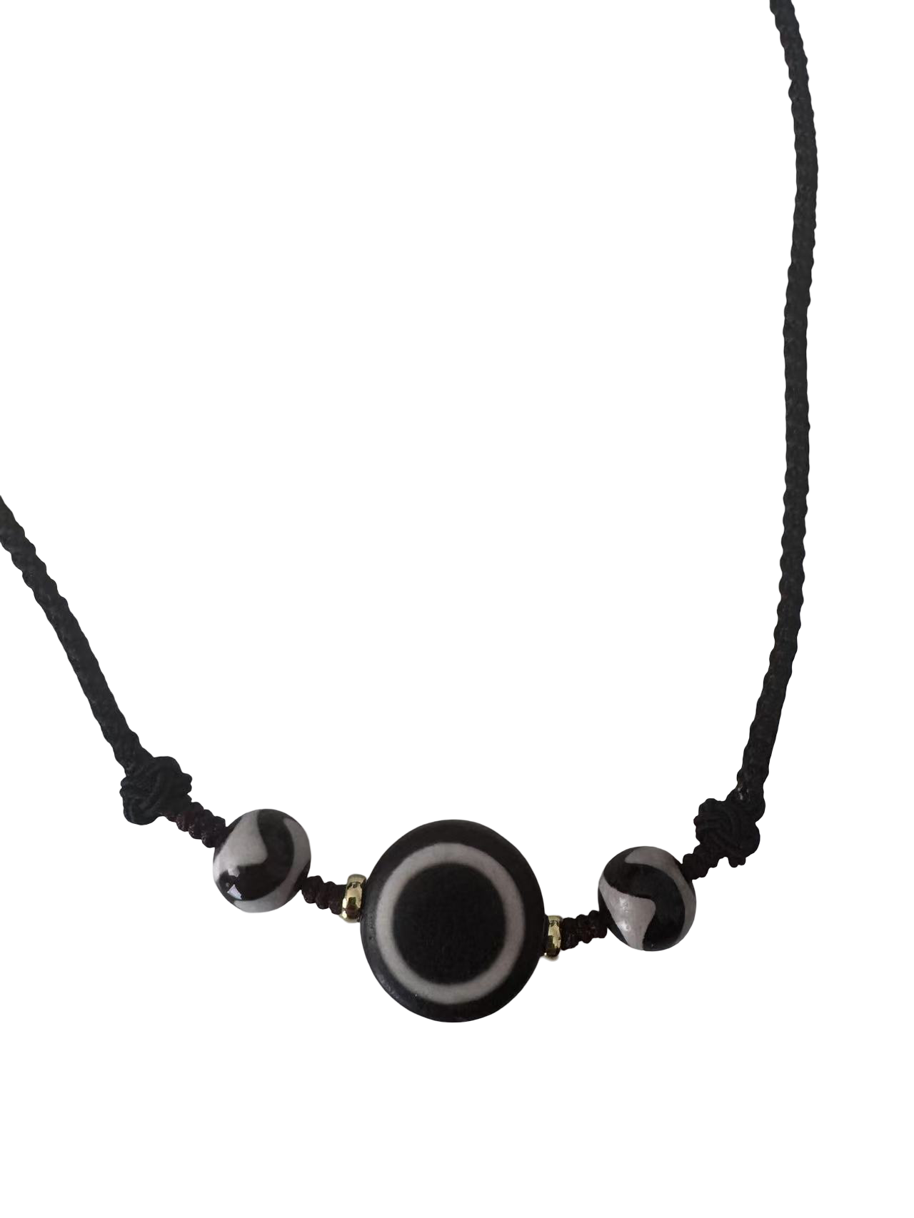 Tibetische Halskette mit Dzi-Stein