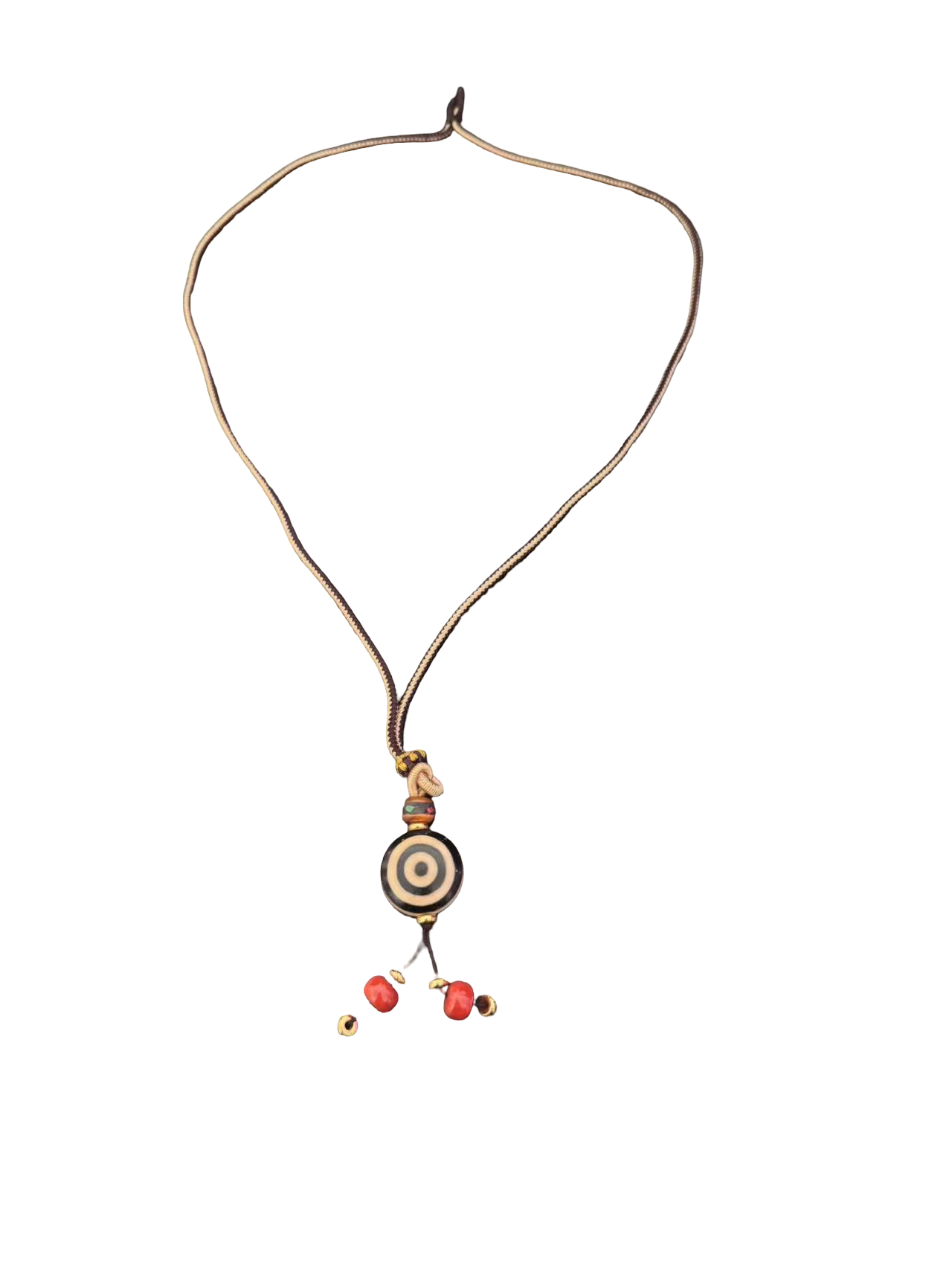 Tibetische Halskette mit Dzi-Stein