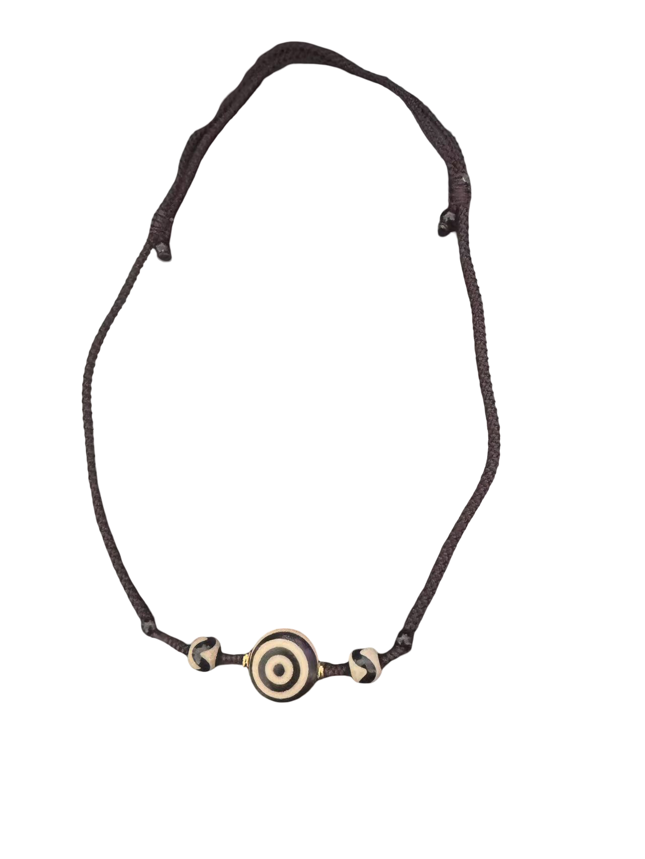 Tibetische Halskette mit Dzi-Stein