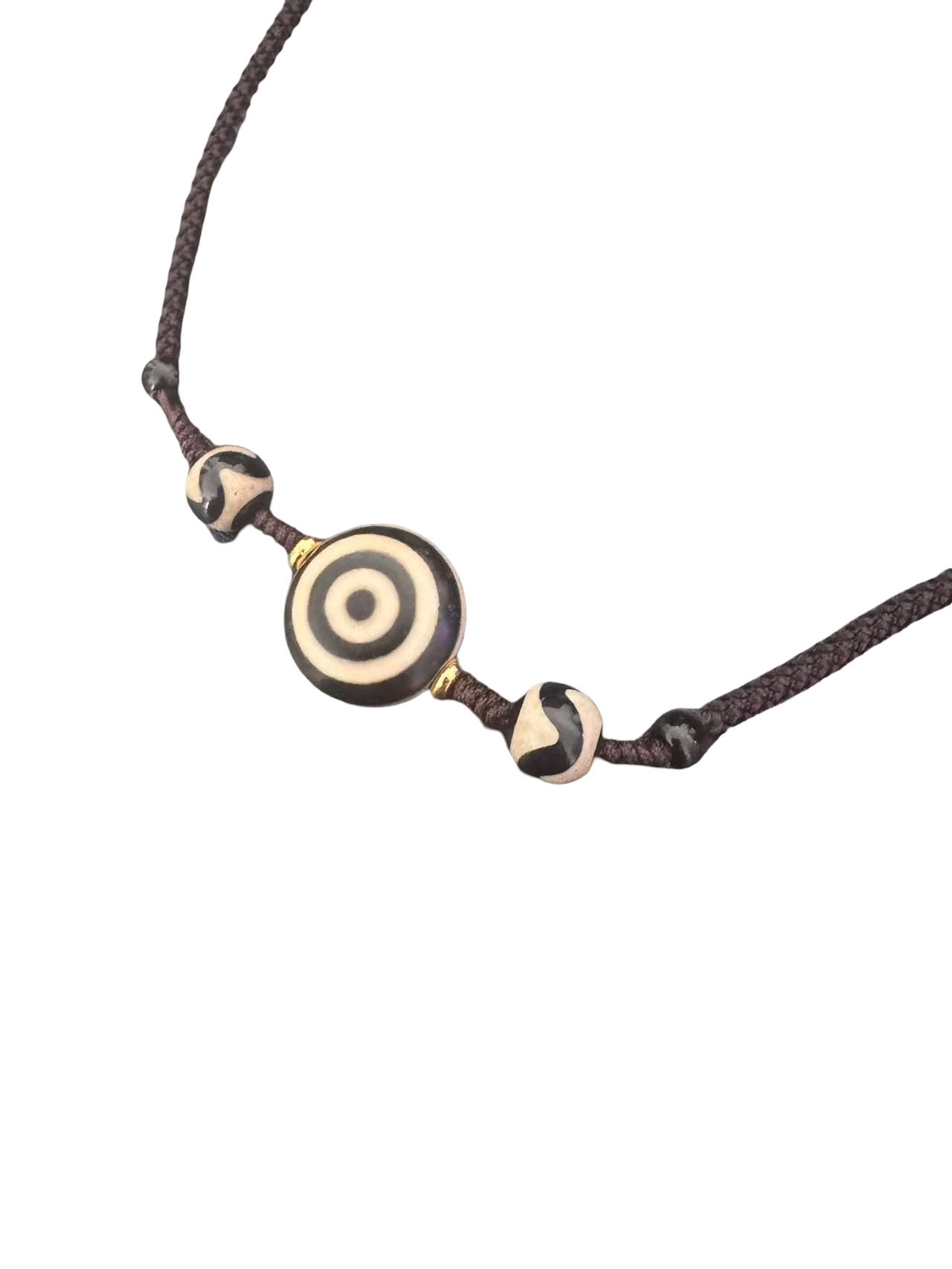 Tibetische Halskette mit Dzi-Stein