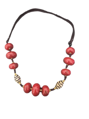 Tibetische Halskette mit Koralle
