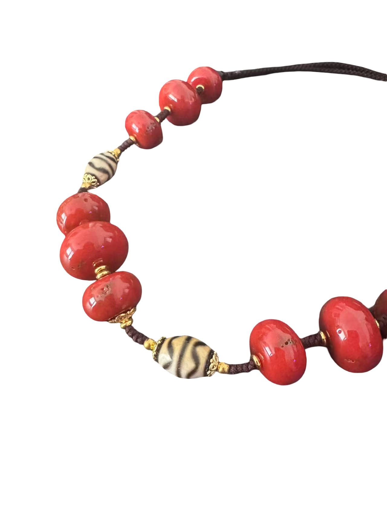 Tibetische Halskette mit Koralle