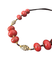 Tibetische Halskette mit Koralle