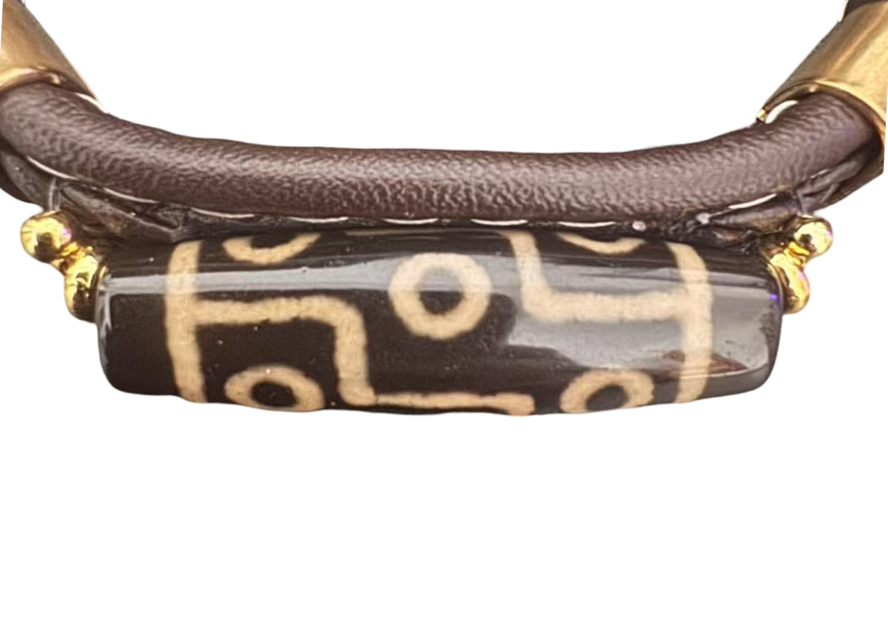 Tibetisches Armband mit Dzi-Stein