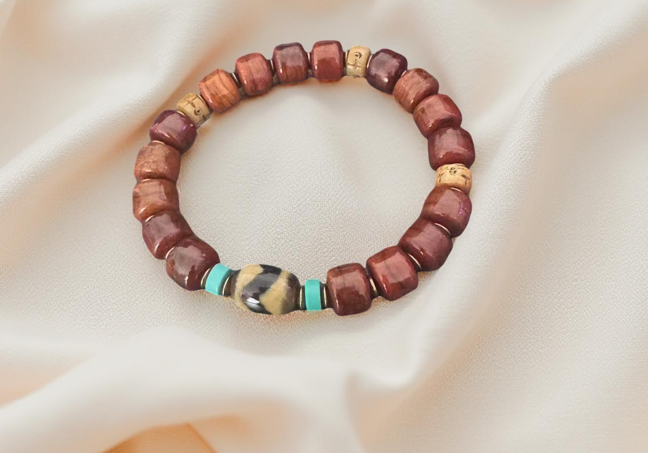 Details für Tibetisches Armband aus Knochenperlen – Handgefertigt (2 Varianten) ansehen Tibetisches Armband aus Knochenperlen