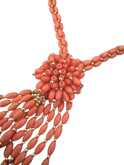 Details für Tibetische Halskette mit Korallen-Optik – Handgefertigt ansehen Tibetische Halskette mit Korallen-Optik