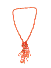 Details für Tibetische Halskette mit Korallen-Optik – Handgefertigt ansehen Tibetische Halskette mit Korallen-Optik