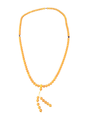 Mala aus Kunst-Bernstein mit 108 Perlen im tibetischen Stil für Meditation und Yoga.