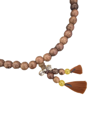 Mala-Armband aus Hühnerflügelholz – 108 Perlen Details